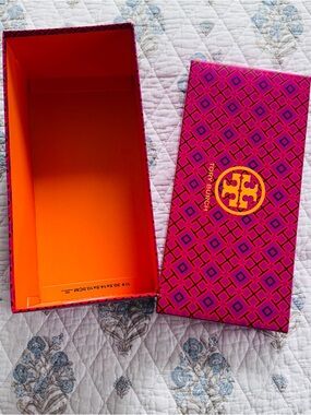 Tory Burch Pink and Orange Geometric Shoe Box